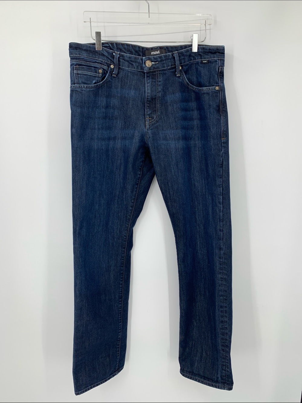 Mavi matt relaxed straight leg jeans dark blue wash denim men 36